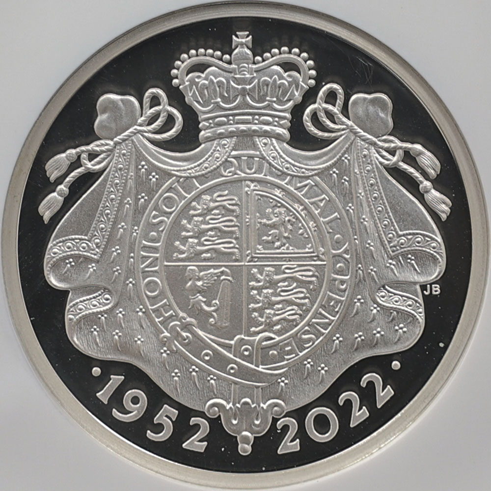 2022年 英国 イギリス プラチナジュビリー 5ポンド プルーフ 銀貨 NGC